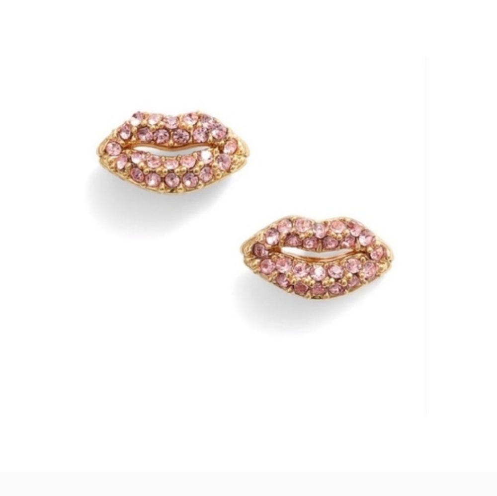 NWOT Kate Spade Pink Hit The Town Lip Stud Earrings